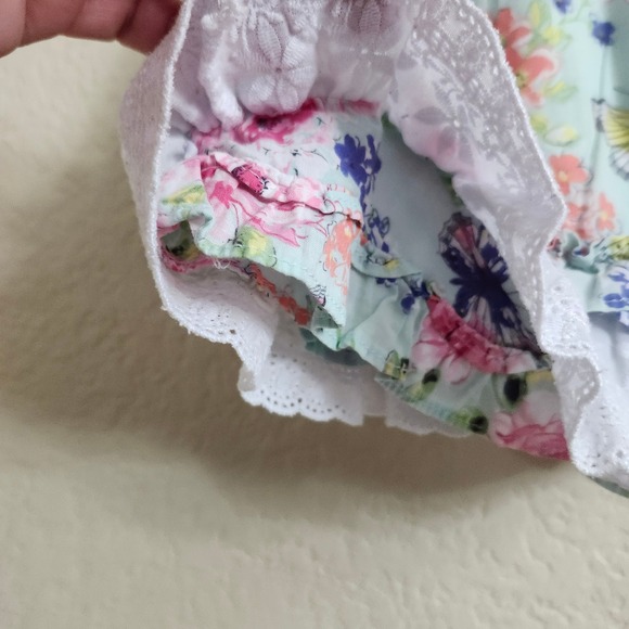 Laura Ashley London 18M Baby Girls Floral Butterfly Lace Dress Short Sleeve - Picture 7 of 14